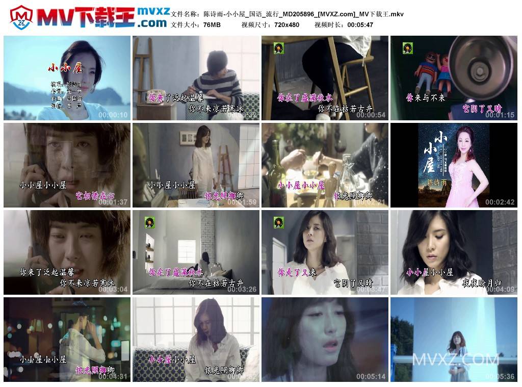 陈诗雨-小小屋_国语_流行_MD205896